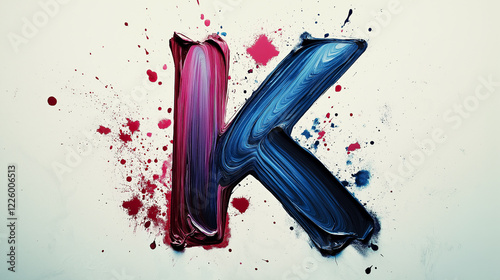 3D Ink Splatter Letter: Unique Custom Art for Modern Home Decor and Personalized Gifts