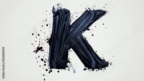 3D Ink Splatter Letter: Unique Custom Art for Modern Home Decor and Personalized Gifts