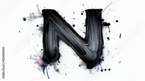 3D Ink Splatter Letter: Unique Custom Art for Modern Home Decor and Personalized Gifts