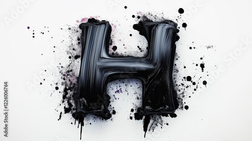 3D Ink Splatter Letter: Unique Custom Art for Modern Home Decor and Personalized Gifts