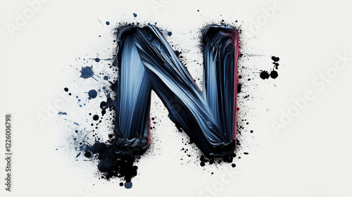 3D Ink Splatter Letter: Unique Custom Art for Modern Home Decor and Personalized Gifts