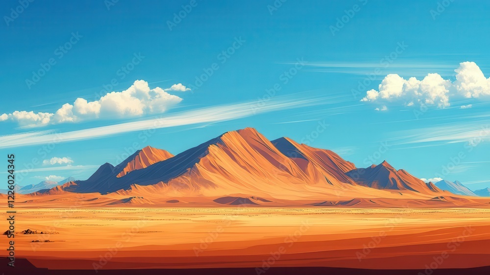 Naklejka premium desert map flat design side view geographical research animation vivid