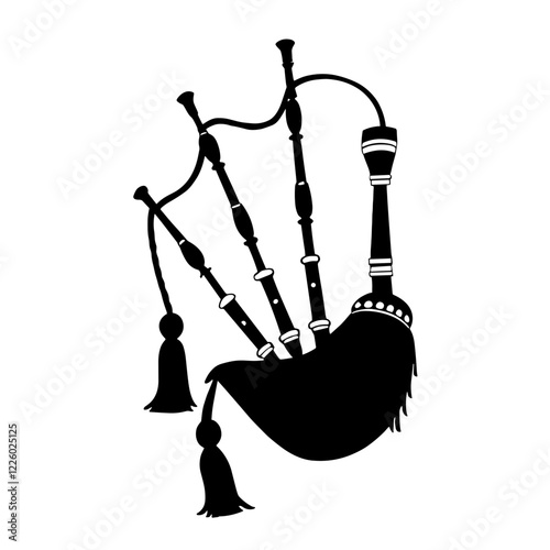 Bagpipes silhouette icon
