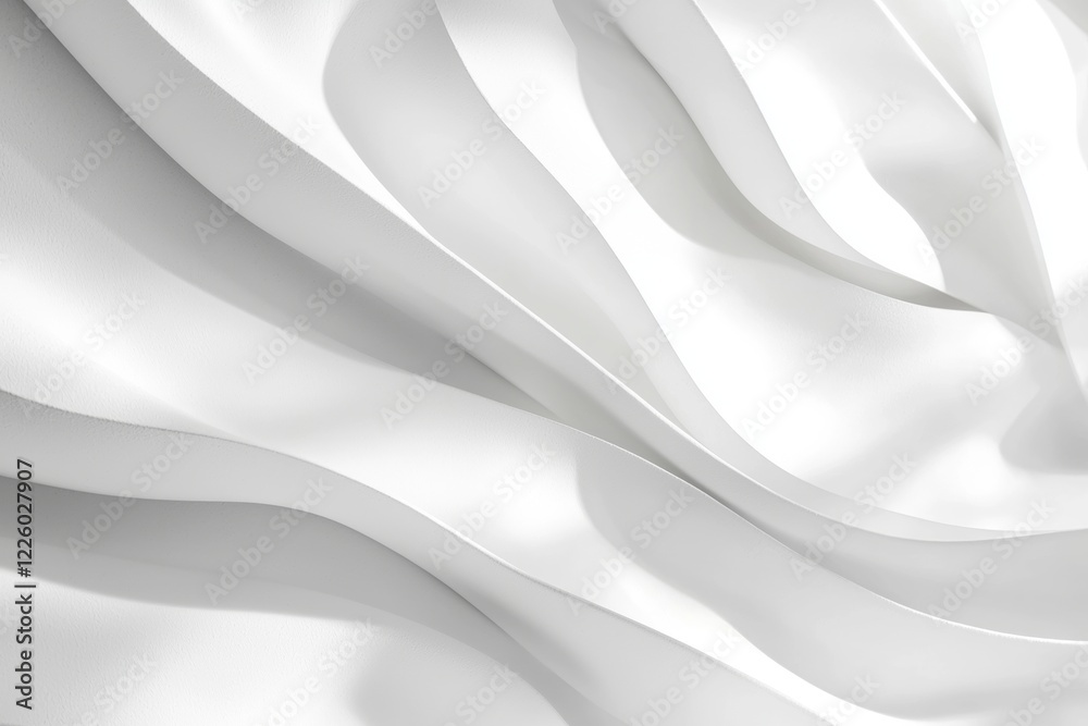 Obraz premium White wavy lines are creating an abstract background design, perfect for websites, presentations, or any project needing a touch of modern elegance