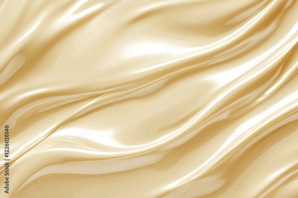 Fototapeta premium Luxurious golden silk and satin textures create an elegant and smooth backdrop, enhancing various design projects with their rich, glossy appearance and refined aesthetic