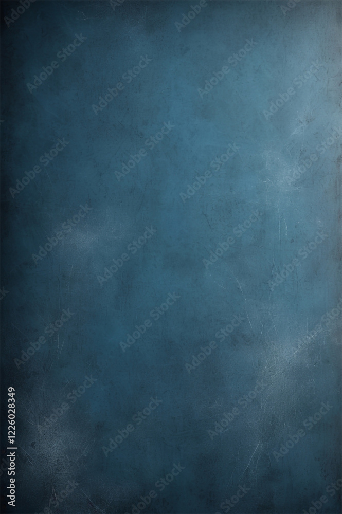 Fototapeta premium Abstract deep blue background textures featuring grainy effects, scratched surfaces, and artistic gradients. The design blends urban aesthetics, seamless patterns, and calm yet mysterious marine.