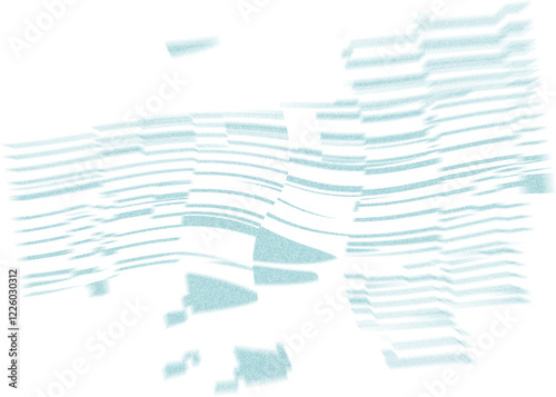 An abstract transparent iridescent color blur design element.