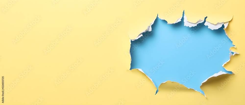 Abstract Torn Paper Background Pastel Yellow Blue Abstract Torn Paper Background Pastel Yellow Blue