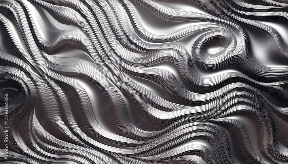 Silvertoned Seamless Metallic Waves An Elegant Swirl of Artistic Fluidity and Texture, Perfect for Design Elements, Web Backgrounds or Graphics. Silvertoned Seamless Metallic Waves An Elegant Swirl of Artistic Fluidity and Texture, Perfect for Design Elements, Web Backgrounds or Graphics.