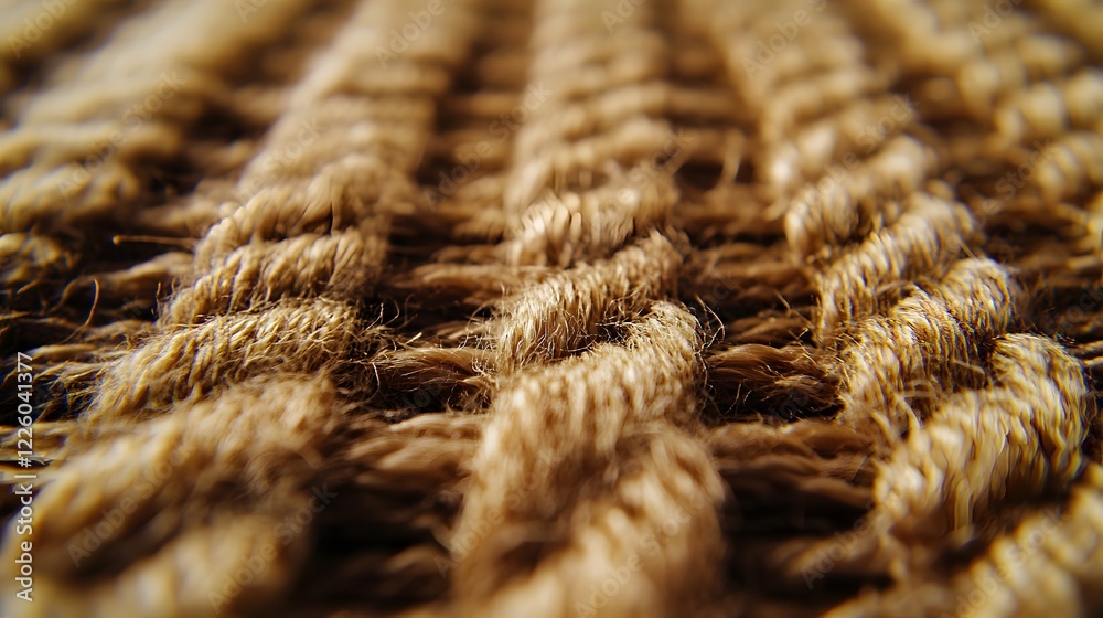 Close-up Detailed Texture of Brown Jute Rope Woven Fabric Close-up Detailed Texture of Brown Jute Rope Woven Fabric