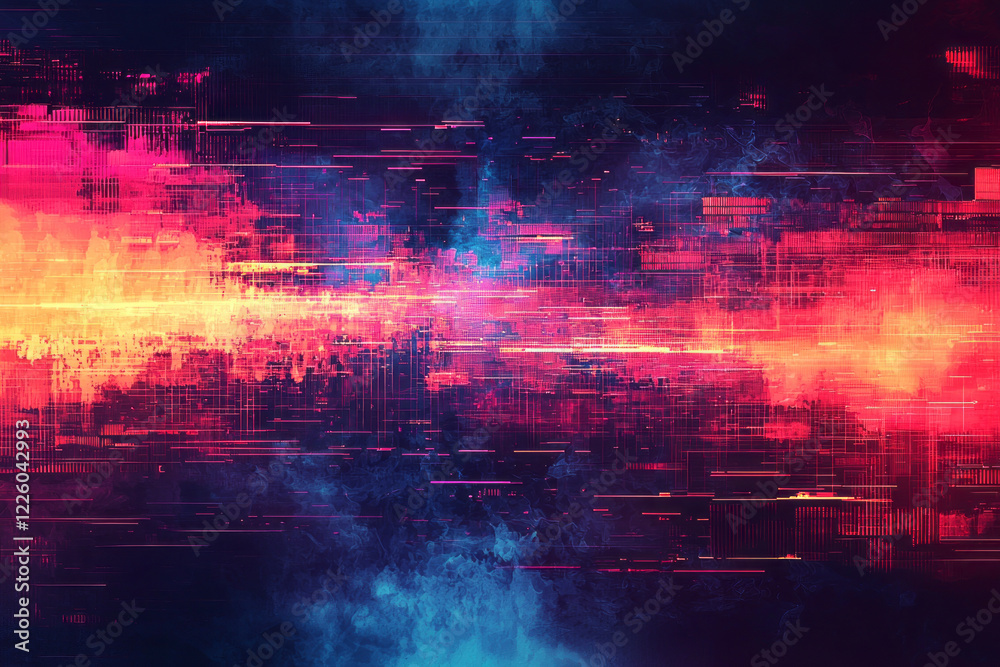 Digital Distortion A Vector Illustration Capturing Screen Glitching Bandwidth Lag and Display Texture in a Creative Visual Experience Digital Distortion A Vector Illustration Capturing Screen Glitching Bandwidth Lag and Display Texture in a Creative Visual Experience