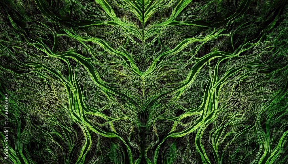 Stunning Seamless Texture Abstract Green Veins with Black Hairs and Intricate Black Vinelike Patterns, Showcasing a Fascinating Play of Light and Shadow Stunning Seamless Texture Abstract Green Veins with Black Hairs and Intricate Black Vinelike Patterns, Showcasing a Fascinating Play of Light and Shadow