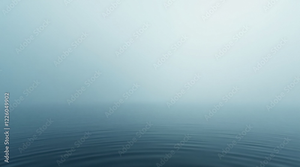 Serene Water Surface Under a Misty Sky A Minimalist Nature Scene of Tranquil Water with Subtle Ripples and a Soft, Foggy Atmosphere. Serene Water Surface Under a Misty Sky A Minimalist Nature Scene of Tranquil Water with Subtle Ripples and a Soft, Foggy Atmosphere.