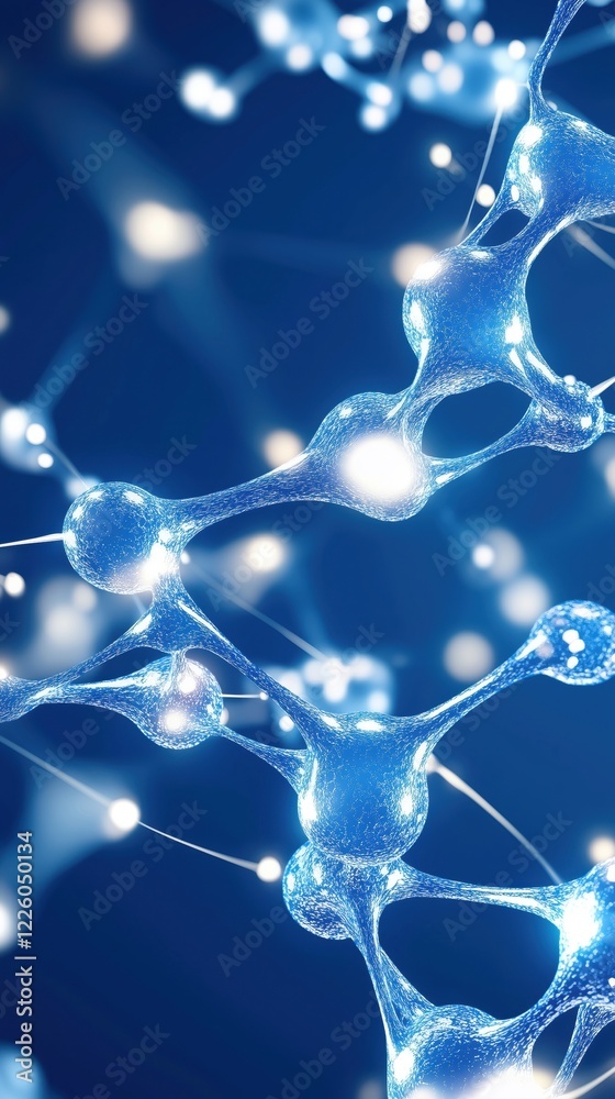 Abstract molecular structure with glowing nodes and connections Abstract molecular structure with glowing nodes and connections