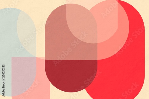 Abstract geometric background with overlapping shapes