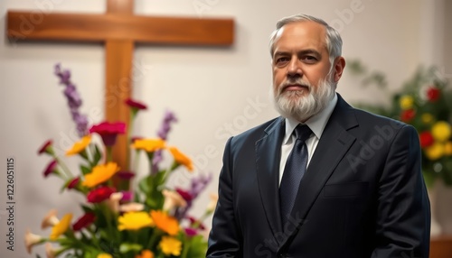 Portrait of a Pastor in a Church Setting