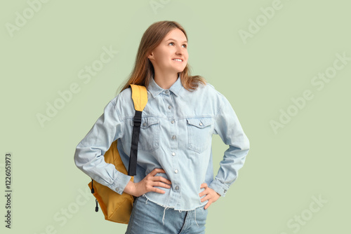 Female student with backpac...