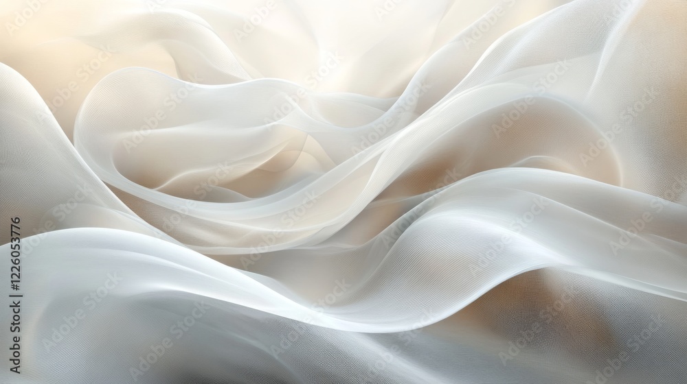 Obraz premium Elegant Draped Sheer Fabric Abstract Texture