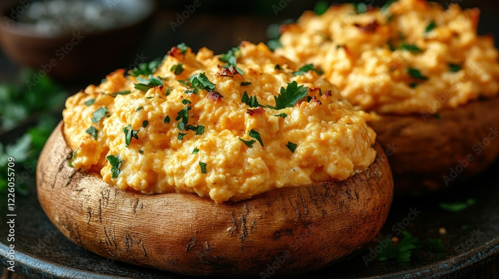 Scrumptious Baked Sweet Potatoes with Creamy Filling Scrumptious Baked Sweet Potatoes with Creamy Filling