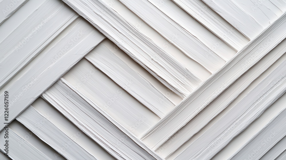 Obraz premium Elegant White Textured Surface with Striking Diagonal Patterns