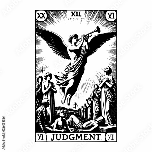 Illuminating The Judgment Tarot Card Illustration