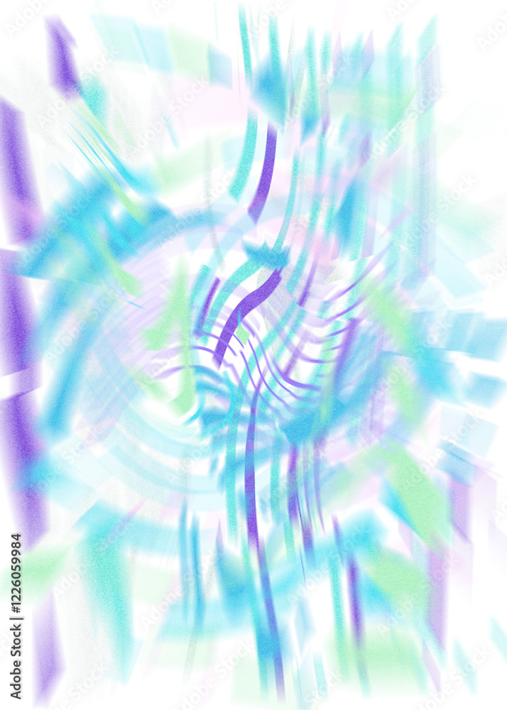 Fototapeta premium An abstract transparent iridescent color blur design element.
