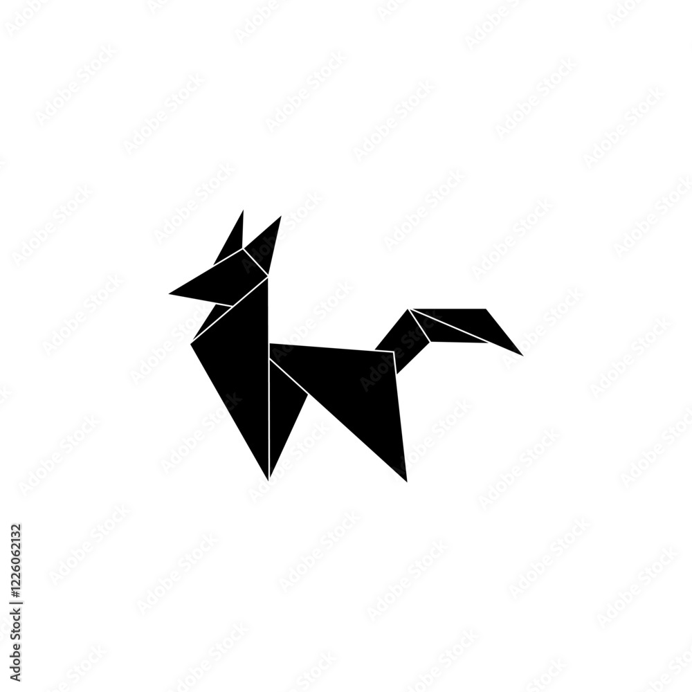 Fox Shape Inspired by Origami Form, can use for Logo, Pictogram, Cute Animal Figure, Website, Apps, or Graphic Design Element. Vector Illustration Fox Shape Inspired by Origami Form, can use for Logo, Pictogram, Cute Animal Figure, Website, Apps, or Graphic Design Element. Vector Illustration