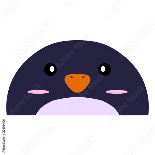 cute bird vector, cartoon bird face, drawing bird face easy and simple full color with isolated background