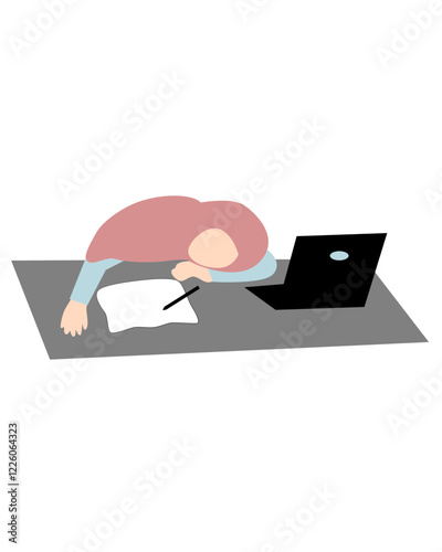 Exhausted Student: Overwhelmed and Burned Out