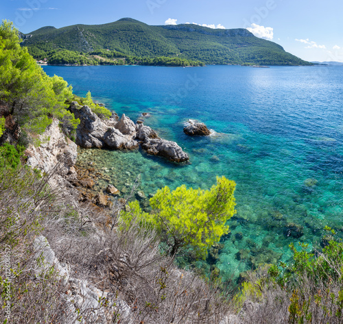 Fototapeta Naklejka Na Ścianę i Meble -  Croatia - The coast of Peliesac peninsula near Zuliana