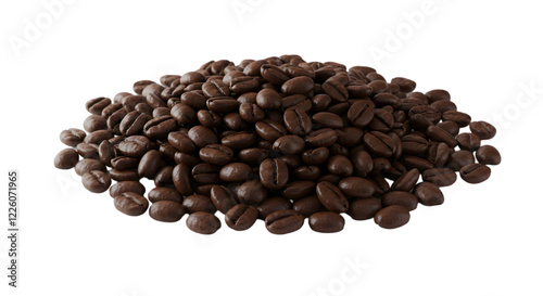 pile of coffee beans isolated on transparent background, coffee beans png