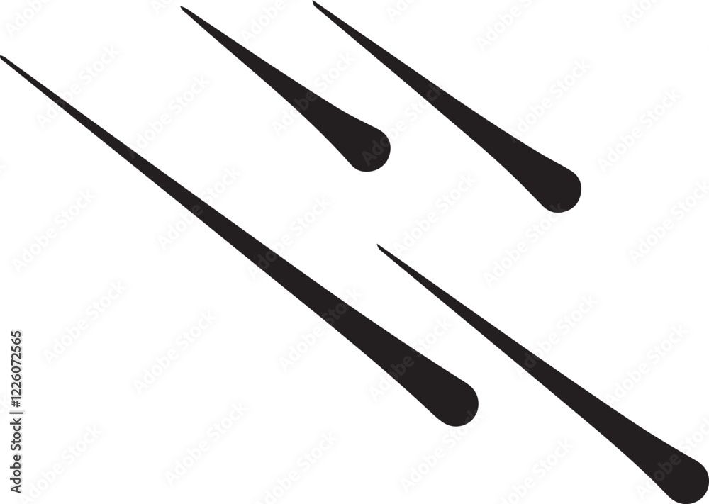 An illustration of a falling comet from outer space An illustration of a falling comet from outer space