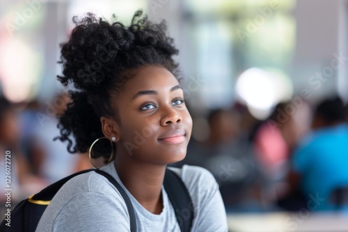 Portrait of a high school African American female student