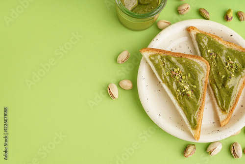 Bread pieces with tasty pis...