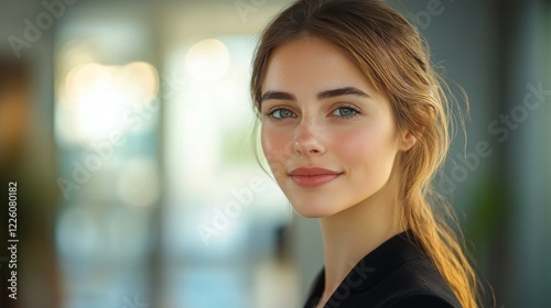 A Young Woman with Light Brown Hair Smiles Softly Free Download A Young Woman with Light Brown Hair Smiles Softly - GFXLoad