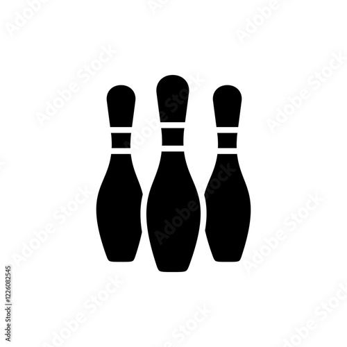 Bowling icon vector illustration. bowling ball and pin sign and symbol.