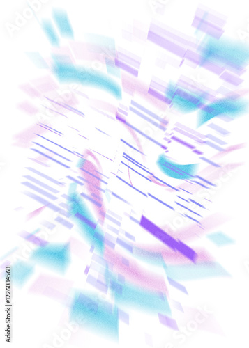 An abstract transparent iridescent color blur design element.