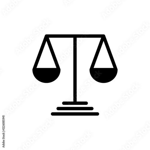 Scales icon vector illustration. Law scale icon. Justice sign and symbol