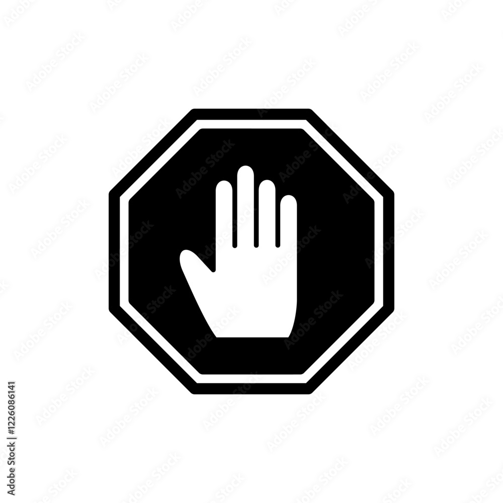 Stop icon vector illustration. stop road sign. hand stop sign and symbol. Do not enter stop red sign with hand Stop icon vector illustration. stop road sign. hand stop sign and symbol. Do not enter stop red sign with hand