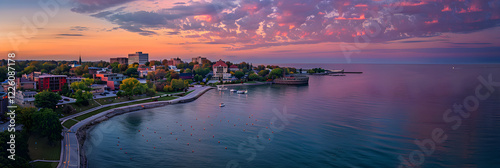 Serene Sunset at Owen Sound: A Beautiful Blend of Urban Life and Natural Beauty