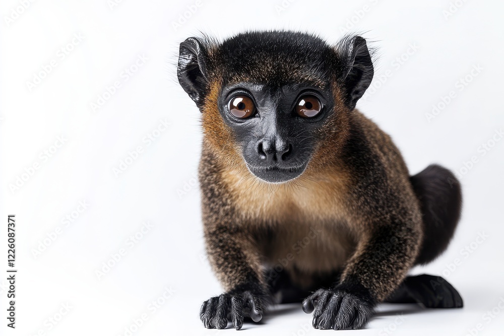 Fototapeta premium Adorable primate with striking eyes.