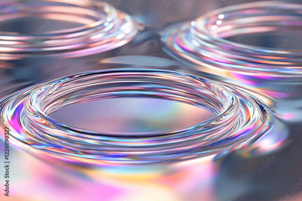 Colorful abstract water ripples reflecting light, creating a vibrant and dynamic visual experience Colorful abstract water ripples reflecting light, creating a vibrant and dynamic visual experience
