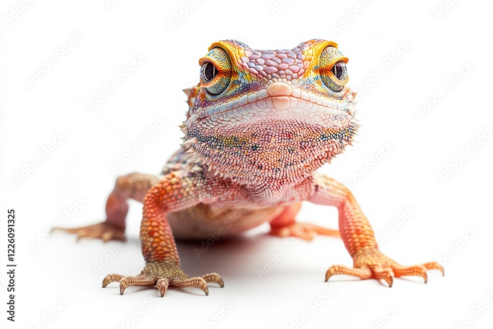 Obraz premium Vibrant colors of a young lizard.