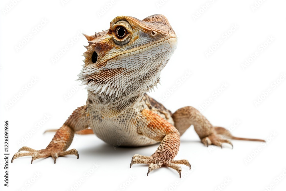 Naklejka premium A curious bearded dragon lizard