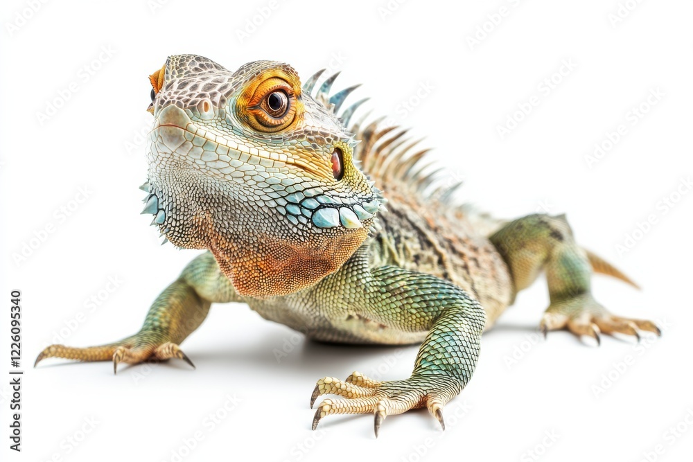 Fototapeta premium Vibrant Green Lizard Close-Up