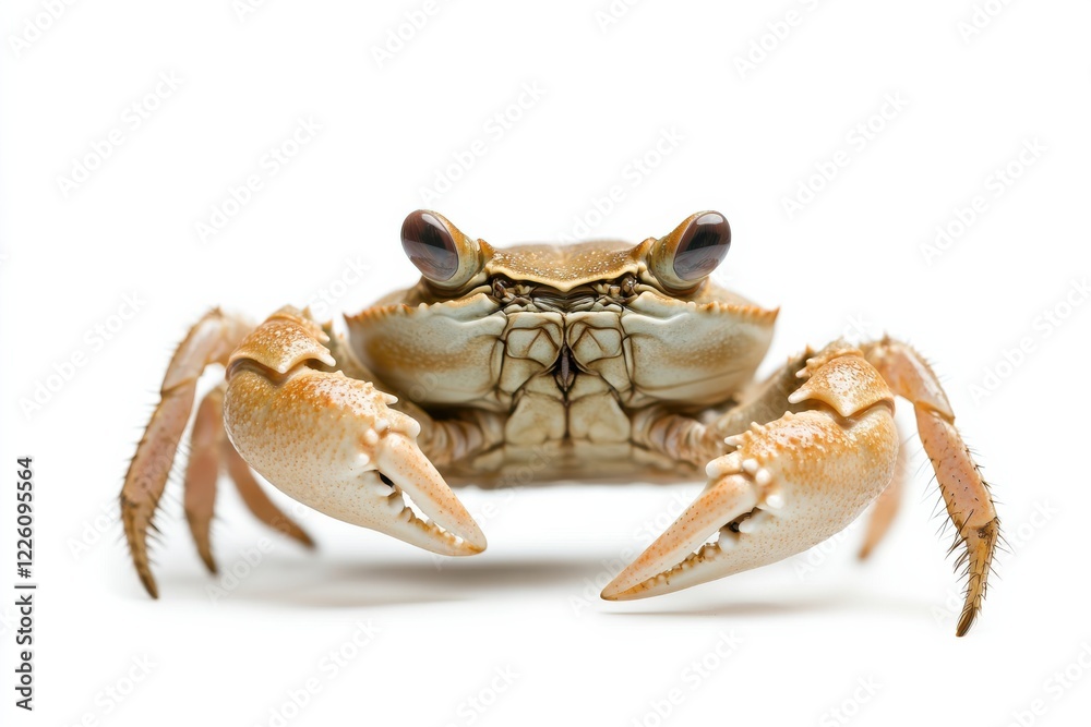 Close-up of a crab on white background Close-up of a crab on white background