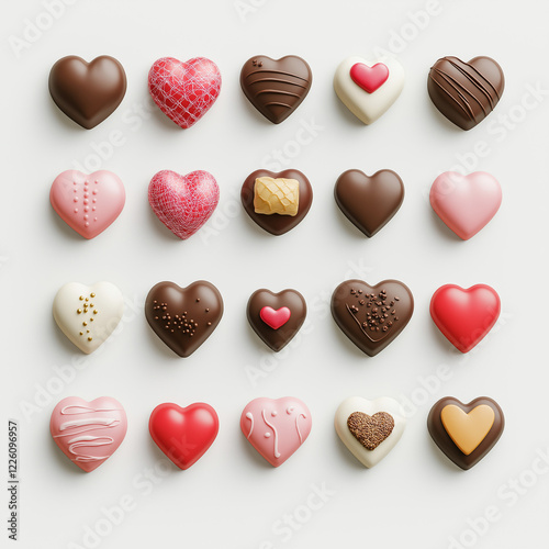 チョコレート, ハート, 愛, バレンタイン, シンボル, 形, ベクター, 恋愛, アイコン, イラスト, 日, ピンク, 3d, 休日, ロマンチスト, ひとそろい, デコレーション, サイン, 文科系, デザイン, 色, チョコ, 光る, 2 月 14 日, デザート, 食べ物, 甘い, キャンデー