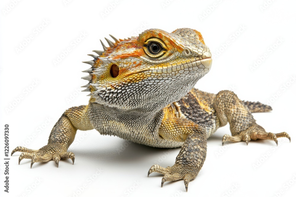 Close-up of a vibrant bearded dragon.