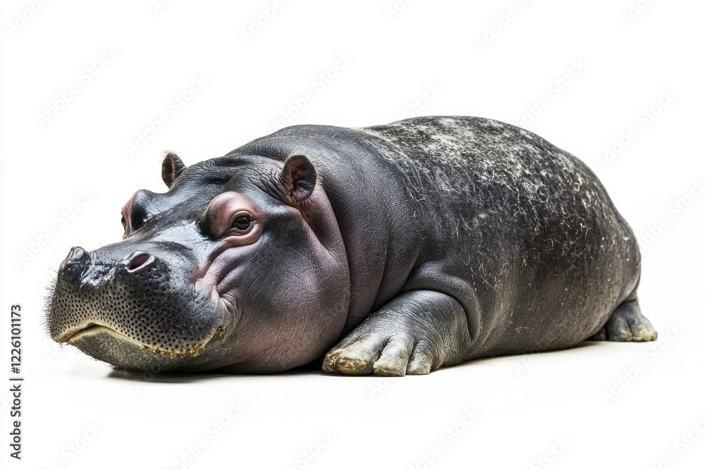 Adorable young hippopotamus resting. Adorable young hippopotamus resting.