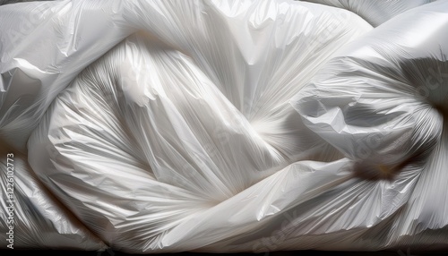 Wallpaper Mural Highresolution Closeup of a White Garbage Bag Texture Study Showcasing Closeness and Detail in a Mundane Object Torontodigital.ca